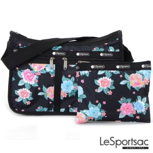 LeSportsac-Standard雙口袋A4大書包-附化妝包(夢幻花園)