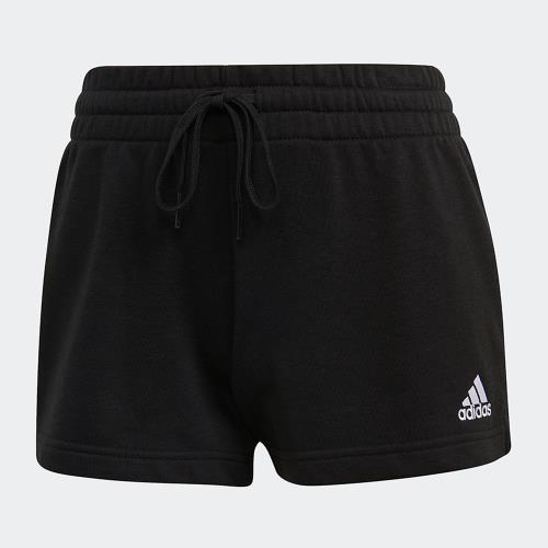 Adidas Essentials Regular 女裝 短褲 休閒 兩側開衩 抽繩 棉 黑 GM5601