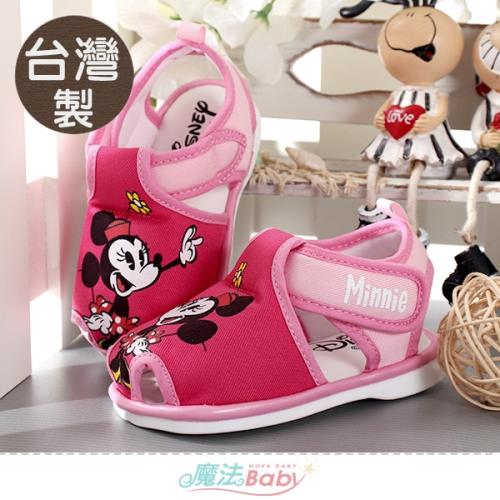 魔法Baby 幼童鞋 台灣製迪士尼米妮授權正版寶寶嗶嗶鞋~sd3200