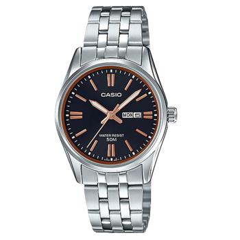 【CASIO 卡西歐】氣質女錶 日常生活防水 礦物玻璃 不鏽鋼錶帶 折疊式錶扣(LTP-1335D-1A2)