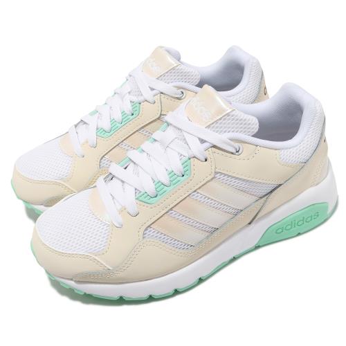 adidas 休閒鞋 Run9tis 運動 女鞋 愛迪達 舒適 避震 球鞋 穿搭 簡約 米白 白 FZ1715 [ACS 跨運動]