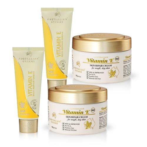 【澳洲 G&M】MKII金蓋維他命E皮膚滋養霜套組4件組(250g x 2+100g x2) 即期品-2026年9月到期