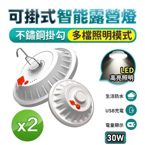 FJ 懸掛式智能LED露營燈/照明燈L15 (2入組)