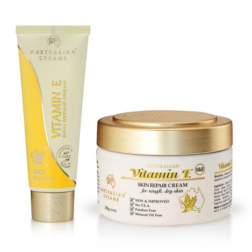 【澳洲 G&M】MKII金蓋維他命E皮膚滋養霜套組2件組(250gx1+100gx1) 即期品-2026年9月到期