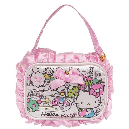 Hello Kitty凱蒂貓手提零錢包化妝包收納包收納袋隨身包煙包283769【卡通小物】  