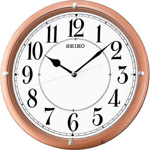 SEIKO 精工 指針式時尚掛鐘-粉框 QXA637P