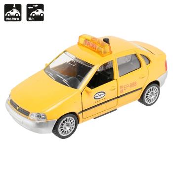 合金車玩具計程車玩具迴力車汽車模型聲光玩具車 CT-1202【卡通小物】