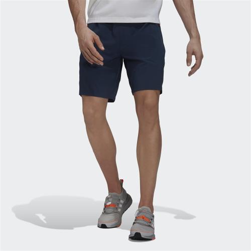 Adidas M TECH ID 男裝 短褲 休閒 可調式腰帶 拉鍊口袋 反光 藍 GU1746