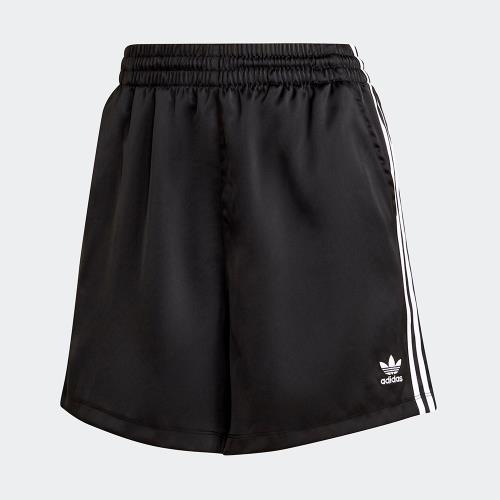 Adidas ORIGINALS ADICOLOR CLASSICS 女裝 短褲 寬鬆 緞面 黑 GN2774