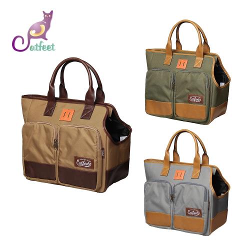 CatFeet無印風寵物用多袋托特包(三色可選)