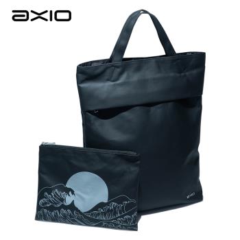 AXIO KISS 3WAY 多功能三用子母浮世繪帆布包(AK-453)-石墨黑