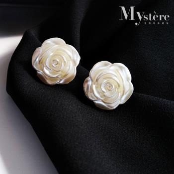 【my stere 我的時尚秘境】韓國唯美小清新玫瑰花造型耳環