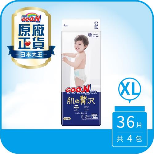  大王GOO.N紙尿布 境內版奢華肌-黏貼型XL(36片X4串)