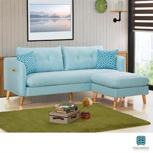 【Hampton 漢汀堡】塔拉布面L型三人沙發