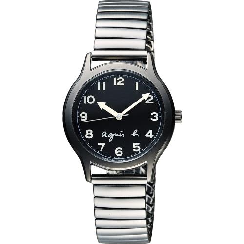 agnesb.25周年紀念復刻經典腕錶-黑x灰/34mmVJ21-KR00D(BH8018X1)