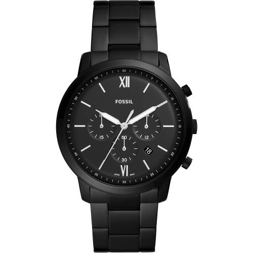 FOSSIL NEUTRA 時尚流行計時手錶-鍍黑/44mm FS5474