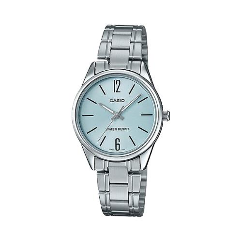 【CASIO 卡西歐】送禮首選-簡約氣質女錶 不鏽鋼錶帶(LTP-V005D-2B)
