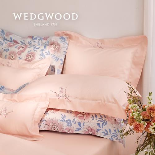 【WEDGWOOD】刺繡系列100%長纖精梳棉 四件式床組(雙人多色任選)