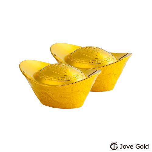 Jove gold 伍台錢加大版黃金元寶x2-招財進寶(共10台錢)