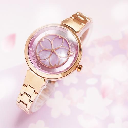RELAX TIME 年度設計錶款 綻放系列 櫻花手錶-粉紫 RT-72-6