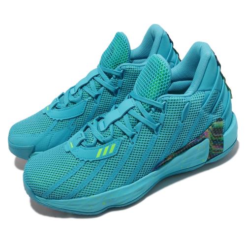 adidas 籃球鞋 Dame 7 運動 男鞋 愛迪達 避震 包覆 支撐 球鞋 藍 綠 FZ1050 [ACS 跨運動]