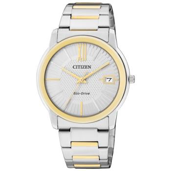 【CITIZEN 星辰】光動能指針女錶 不鏽鋼錶帶 白色錶面 日期顯示(FE6014-59A)