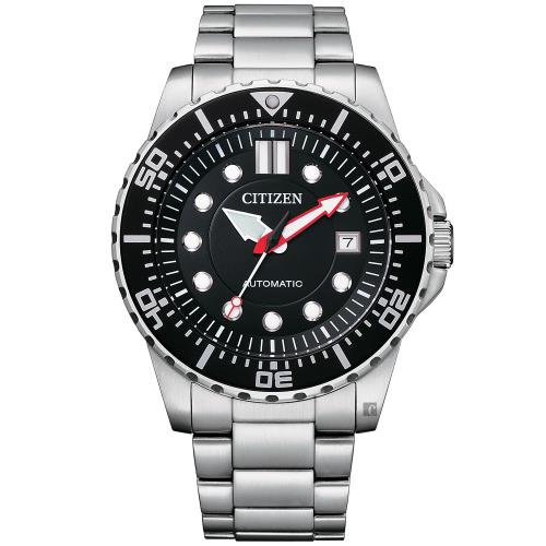 CITIZEN星辰大三針運動機械錶-黑/43mm(NJ0120-81E)