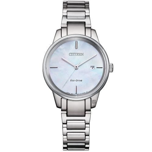 CITIZEN星辰光動能珍珠貝女錶(EW2590-85D)