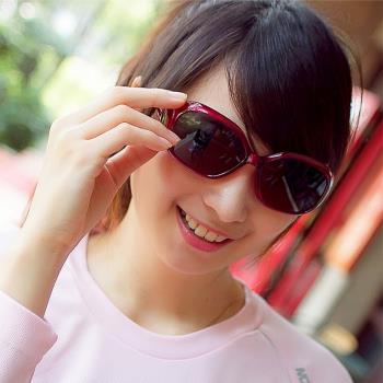 女款偏光太陽眼鏡 MIT小花印紋包覆框 抗UV400 防眩光