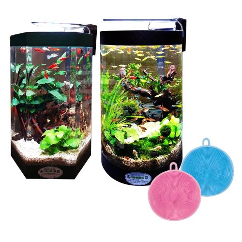 派樂大亨 創意無限生態水族缸(送LED燈+過濾器)-生態魚缸 水草造景水槽