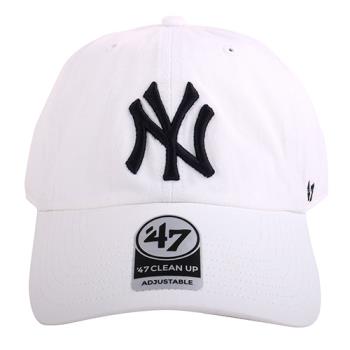 NEW ERA-洋基NY藍繡線第47章品牌 男棒球帽(白)