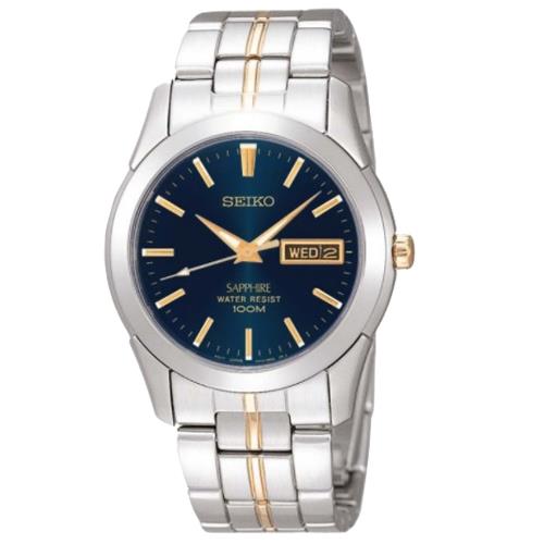 【SEIKO 精工】日系精工時尚男錶 不鏽鋼錶帶 深海藍色 防水100米 藍寶石水晶鏡面(SGGA61P1)