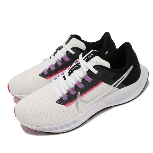 Nike 慢跑鞋 W Zoom Pegasus 38 運動 女鞋 氣墊 舒適 避震 路跑 健身 球鞋 白 黑 CW7358101 [ACS 跨運動]
