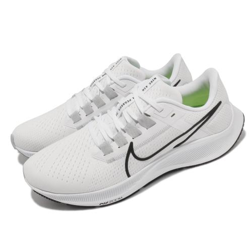 Nike 慢跑鞋 Zoom Pegasus 38 運動 男鞋 氣墊 舒適 避震 路跑 健身 球鞋 白 黑 CW7356100 [ACS 跨運動]