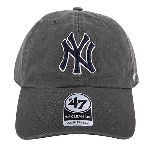 NEW ERA-洋基NY 藍繡線第47章品牌 男棒球帽(深灰)