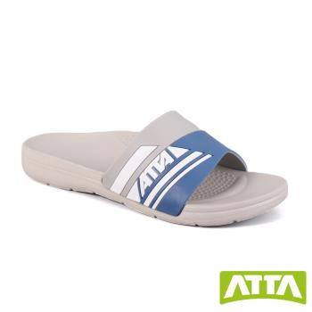 【ATTA】足壓分散★流線均壓室外拖鞋-藍灰