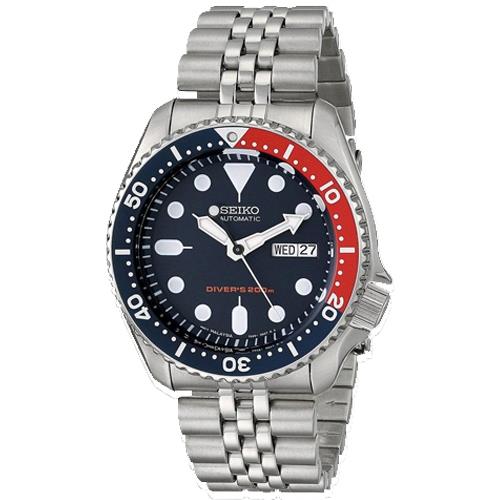 【SEIKO 精工】潛水機械男錶 不鏽鋼錶帶 深海藍表面 防水200米(SKX009K2)