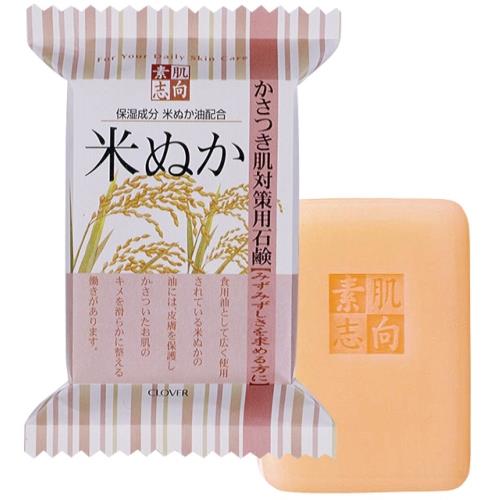 日本 Clover 素肌志向沐浴用肥皂120g-稻穀
