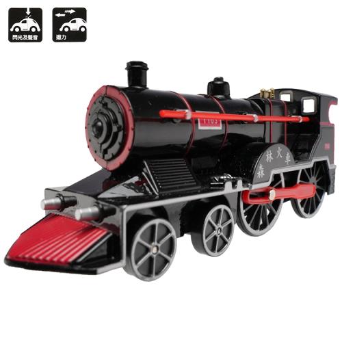 合金車玩具森林火車玩具迴力車汽車模型聲光玩具車 CT-739【卡通小物】