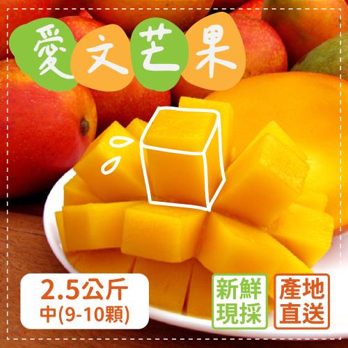 家購網嚴選 外銷等級 枋山愛文芒果 2.5kgx3盒(中9-10顆/盒)