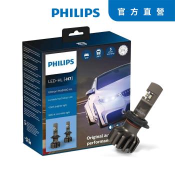 PHILIPS 飛利浦Ultinon Pro9000 LED超亮鑽光頭燈兩入裝(公司貨) +200%