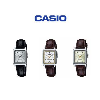 CASIO卡西歐 LTP-V007L 文青氣質復古簡約方形指針錶