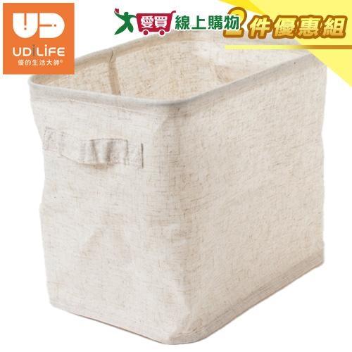 UdiLife優的生活大師 棉麻深型收納盒S3078-6 25x19x28cm(中)【二件優惠組】【愛買】