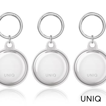 UNIQ AirTag Glase 全包覆輕薄透明鑰匙圈保護套-透明