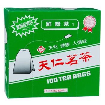 天仁量貼經濟包-鮮綠茶(無紙衣)2g x100入/盒【愛買】