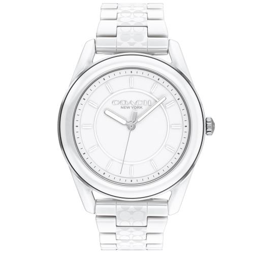 COACH 簡約時尚陶瓷腕錶/白/38mm/CO14503771