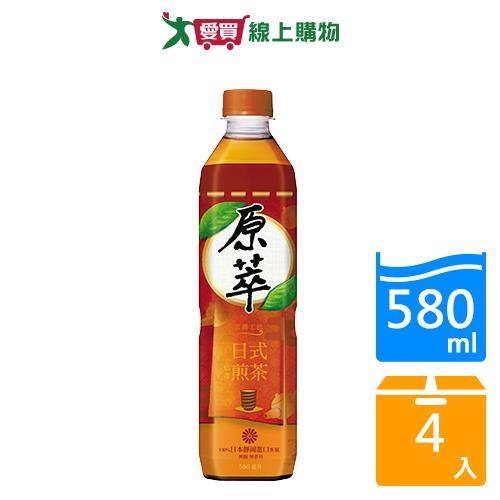 原萃日式焙茶580ml x4罐【愛買】
