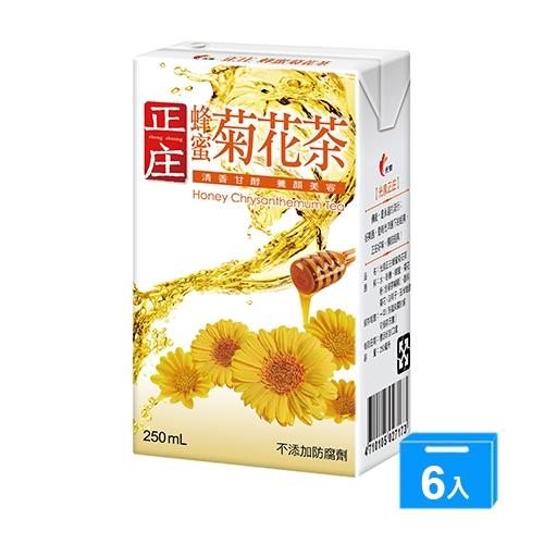 光泉正庄蜂蜜菊花茶250ml*6瓶【愛買】