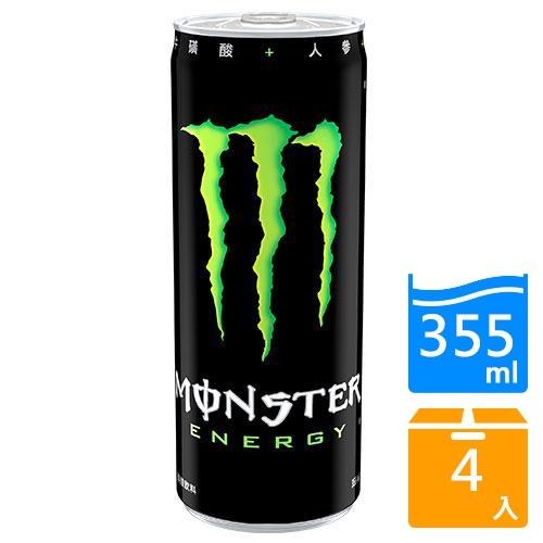 Monster魔爪能量碳酸飲料355ml x4入【愛買】