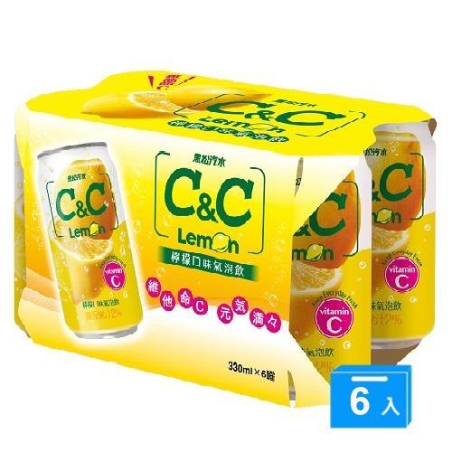黑松汽水 C&C氣泡飲 330ml*6【愛買】